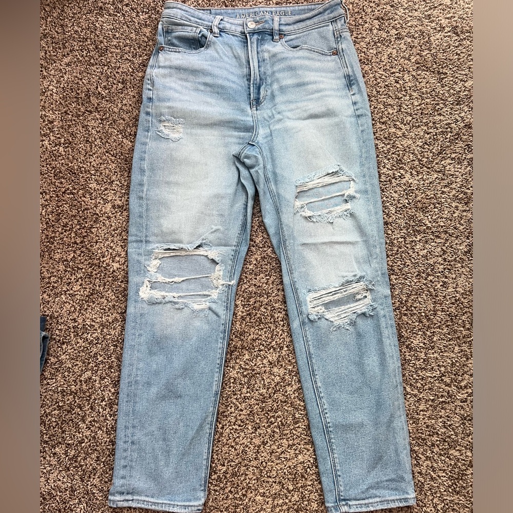 AE straight leg, ripped jeans